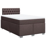 thumbnail of vidaXL Boxspringbett mit Matratze Dunkelbraun 120x200 cm Stoff