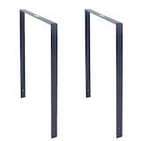 thumbnail of 2 x Fahrradanlehnbügel 115 x 76 cm Flachstahl 13 mm Anthrazit Einbetonieren Fahrradständer Parker Typ U