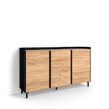 thumbnail of Aparadores para salón, 156x91x35 cm, 3 Puertas, Diseño industrial, Roble y negro