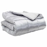 thumbnail of vidaXL Winterbettdecke Silber 220 x 155 cm Satin und Mikrofaser