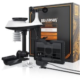 thumbnail of Brandson Funkwetterstation mit 5 in 1 Außensensor - LED Farbdisplay - DCF - Thermometer Hygrometer Barometer - Windgeschwindigkeit - Regenmenge