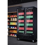 thumbnail of METRO Professional Frigorifico para bebidas GSC2100B-NC, acero/aluminio/vidrio, 120x72.5x206.6cm, 949L, enfr. por ventilación, cerradura, negro