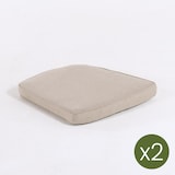 thumbnail of Pacote 2 unidades - Almofada de assento curva para cadeira de jardim. De olefina cor marrom torrado.