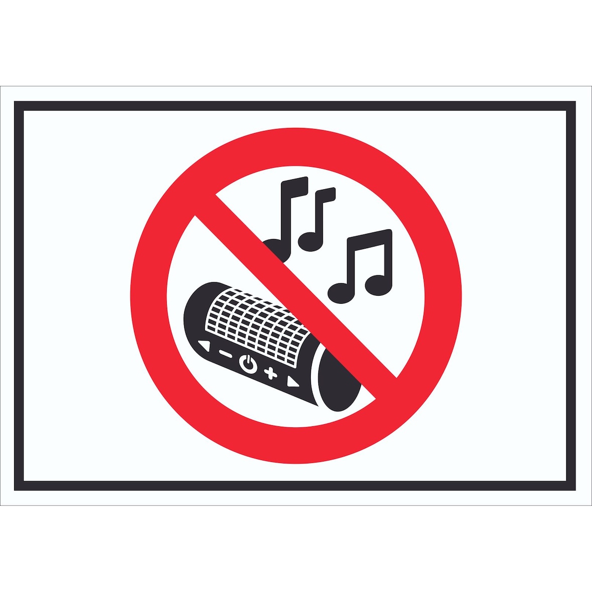 Schild Musik verboten Symbol A2 (420x594mm)