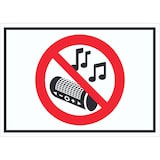 thumbnail of Schild Musik verboten Symbol A2 (420x594mm)