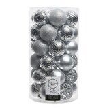 thumbnail of Tube de 37 Boules Décoratives Argentées pour Sapin de Noël Ø6Cm