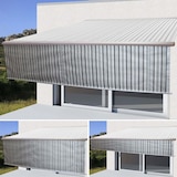 thumbnail of mantovana per tenda a cassonetto elettrica T124, mantovana retrattile 5x3m in poliestere ~ grigio-bianco