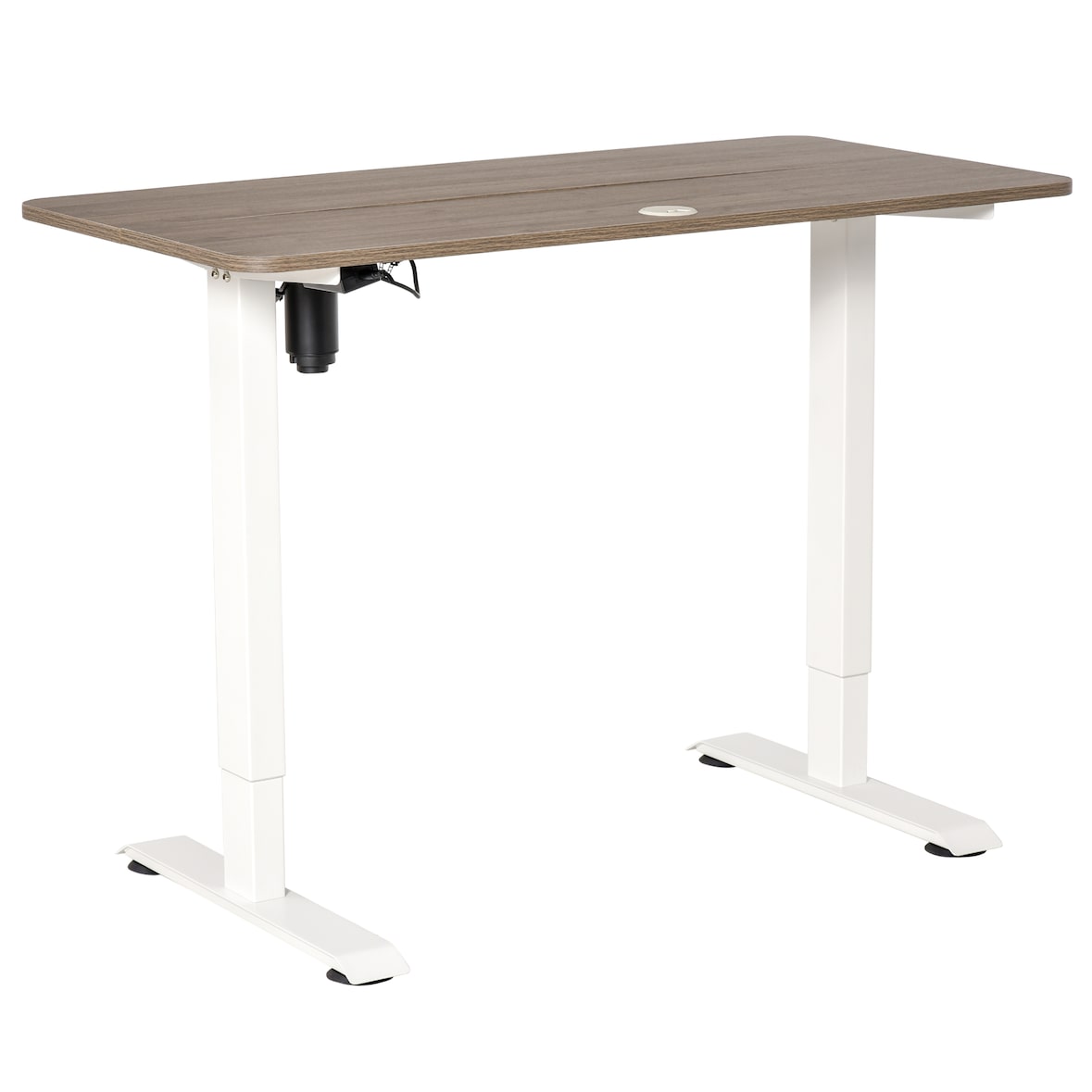 Secretária elétrica de pé com altura ajustável 4 controlador de memória branco