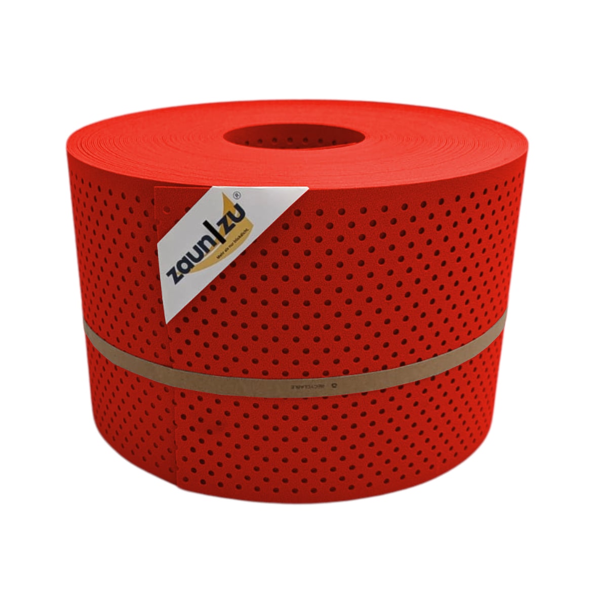 zaun|zu® Sichtschutzstreifen PP Premium Gelocht 15 Prozent Streifen Rot 50m