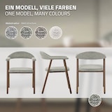thumbnail of ML-Design Esszimmerstühle 4er Set mit Armlehne, Küchenstühle Grün, Wohnzimmerstühle mit Rückenlehne, Polsterstühle Stahlgestell, Ergonomische Sessel