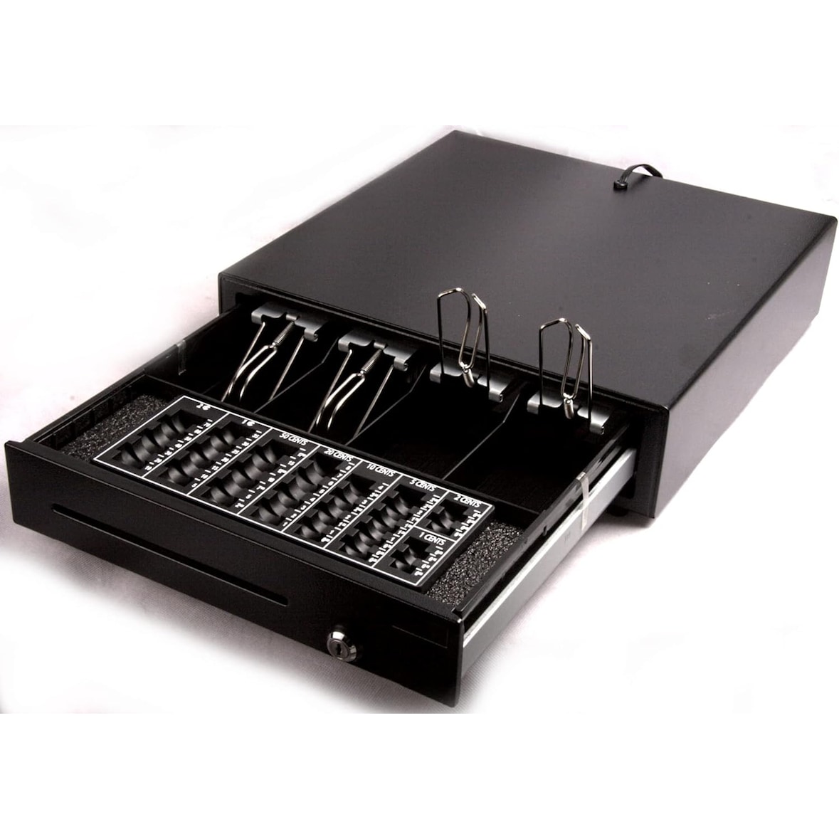 Kassenlade iQCash410MB RJ-11 410x415x100mm mit Münzbrett, Kassenschublade Geldlade Geldschublade