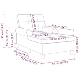 thumbnail of vidaXL Lounge-Liege mit Kissen Dunkelgrau 91 x 157 x 91 cm Samt