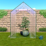 thumbnail of Serra Per Orto Giardino Terrazzo Balcone Senza Ripiani Struttura Metallo Verniciato Telo Trasparente In PVC Con Porta Avvolgibile 140x140x195 Cm