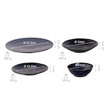 thumbnail of Palmer KIRYU Porzellan-Geschirrset 6 Personen, modernes Tafelservice 24-teilig, Kombiservice Porzellan, Geschirrset Dunkelblau