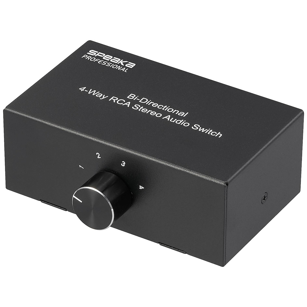 SpeaKa Professional SP-AS-500 4 Port Cinch-Audio-Switch Metallgehäuse SP-12540456