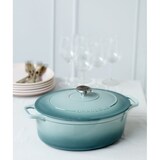 thumbnail of Cocotte ovale 33 cm Chasseur bleu 700.00 cl Rond Fonte émaillée Chasseur 41.00x26.00 cm