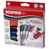 thumbnail of Kores Whiteboard-Marker Set, 4 Marker + Tafellöscher