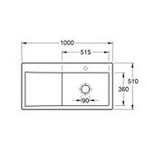 thumbnail of Villeroy&Boch Rechteckiges Spülbecken, Küchenspüle Subway Style 60 Stone White 100x51cm, Unterschrankbreite 60 cm