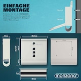 thumbnail of MONZANA® Briefkasten mit Zeitungsfach Namensschild Weiß