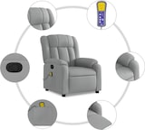 thumbnail of vidaXL Massagesessel Hellgrau Stoff