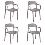 thumbnail of garbar ONA Set 4 Silla Con Brazos Interior, Exterior Chocolate - Chocolate
