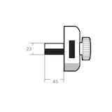 thumbnail of Verrou à bouton, cylindre Ø23 x 45 mm, 3 clés - SP