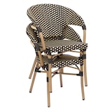 thumbnail of METRO PROFESSIONAL Fauteuil de terrasse FLORE, aluminium/plastique, aspect bambou, empliable, marron/noir