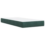 thumbnail of vidaXL Boxspringbett mit Matratze Dunkelgrün 80x200 cm Samt