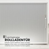 thumbnail of bümö Aktenschrank abschließbar mit Rollladen, Rollladenschrank für Ordner & Co. - Büroschrank mit Rollo, abschließbarer Ordnerschrank aus Holz in