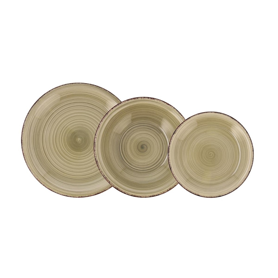 Quid Vita Gris - Vajilla Ceramica 18 Piezas