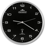 thumbnail of Monzana Funk Wanduhr Funkuhr 31cm Schwarz Silber