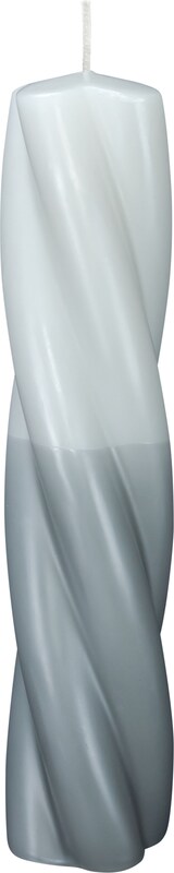 thumbnail of Kerzen Elegant Twist Grau-Zinn 200 x Ø 40 mm, 1 Stück