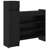 thumbnail of vidaXL Schoenenkast Zwart eiken 100.5 x 28 x 100 cm Bewerkt hout