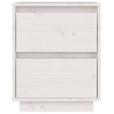 thumbnail of Table de chevet Blanc 40x35x50 cm Bois de pin solide