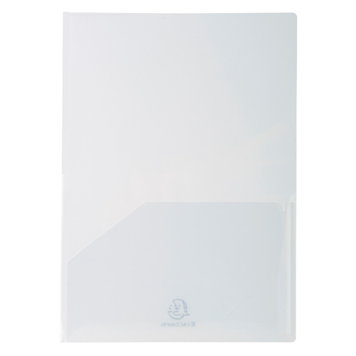 EXACOMPTA Sachet de 10 pochettes-coin double poche polypropylène 20/100e. Format A4/A3. Coloris incolore
