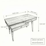 thumbnail of Ócrea Escritorio de Pino Macizo con 2 Cajones 120 x 60 Cm.