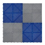 thumbnail of Geventileerde Kliktegels 6m x 6m voor Garage en Werkplaatsen, Antislip - 120 Grijs en 120 Blauw