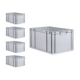 thumbnail of PROREGAL 5x Eurobox NextGen Grip | HxBxT 32x40x60cm | 65 Liter | Griffe geschlossen | Verstärkter Boden | Eurobehälter