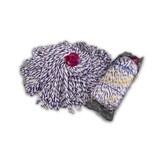 thumbnail of Esfregona de 115 gr, confeccionada em microfibra bicolor branca e lilás. Modelo: FMF001