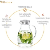 thumbnail of Wilmax Borosilikat Glas Krug mit Edelstahl-Deckel, 2500ml