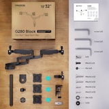 thumbnail of ONKRON Soporte 3 Monitores 13 - 32 pulgadas, Carga total 24 kg, Soporte Monitor Escritorio VESA 75x75 - 100x100 mm, Universal, Negro G280-B