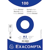 thumbnail of Exacompta - Réf. 10508E - Carton de 10 Paquets 100 fiches sous film - bristol uni non perforé 148x210mm - Blanc