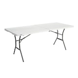 thumbnail of Table rectangulaire pliante en 2 format valise Blanche 183 x 76cm LIFETIME