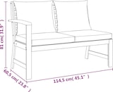 thumbnail of vidaXL 5-tlg. Garten-Essgruppe mit Kissen Massivholz Akazie