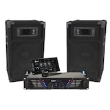 thumbnail of BOOST DJ-300 Pack sonorisation avec Enceintes Table de mixage Amplificateur 480W + Pack de 3 jeux lumière à led PARTY-TRIFX