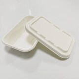 thumbnail of RyanPack Bagasse Deckel für Foodtray aus Zuckerrohr – 222×147×12 mm – Weiß – 50 Stück