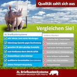 thumbnail of AL Briefkastensysteme 6 x Basic Wand Briefkasten RAL Farbe 9016 Verkehrs Weiss für Post A4, wetterfest, Artikelnummer: 431P6EA2P9016