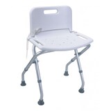 thumbnail of Silla plegable con asas y soporte de alcachofa de ducha aluminio/abs blanco