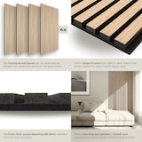 thumbnail of tectake Panneaux acoustiques SONIC WALL aspect bois - Lot de 4 Chêne clair
