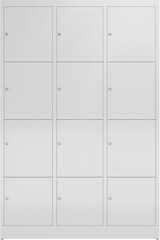 thumbnail of Schließfachschrank Fächerschrank 12 Fächer 1800 x 1200 x 500mm Spind lichtgrau X-523430